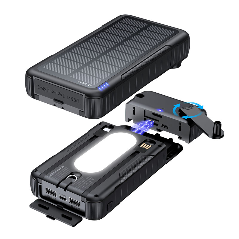 Outdoor Power Lead - Hand Crank Solar Power Bank Outdoor