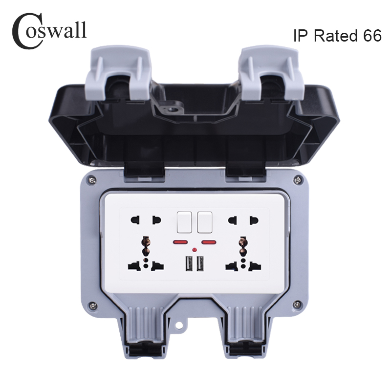 Outdoor Power Hub - Coswall IP66 Weatherproof Waterproof Outdoor BOX