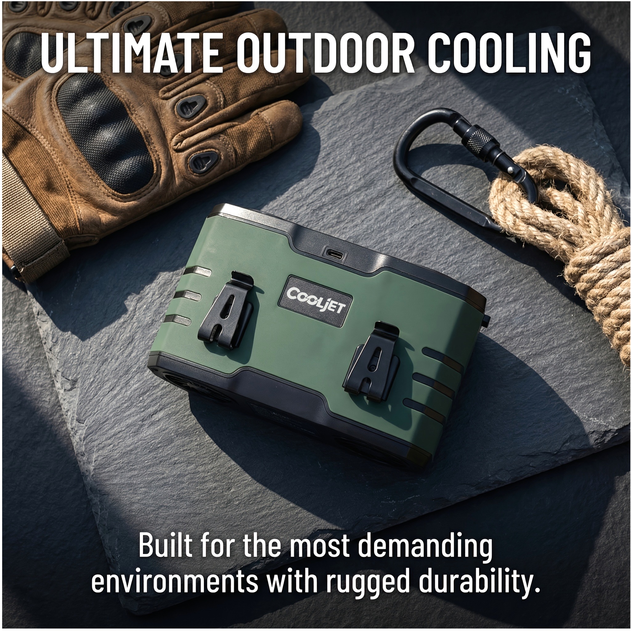Outdoor Power Vent - Dual-Vent 20000mAh Portable Waist Fan with