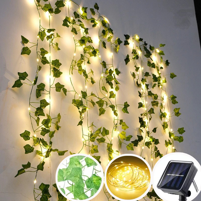 Outdoor Power For Wedding - 50/100 LED Solar Powered Artificial Ivy