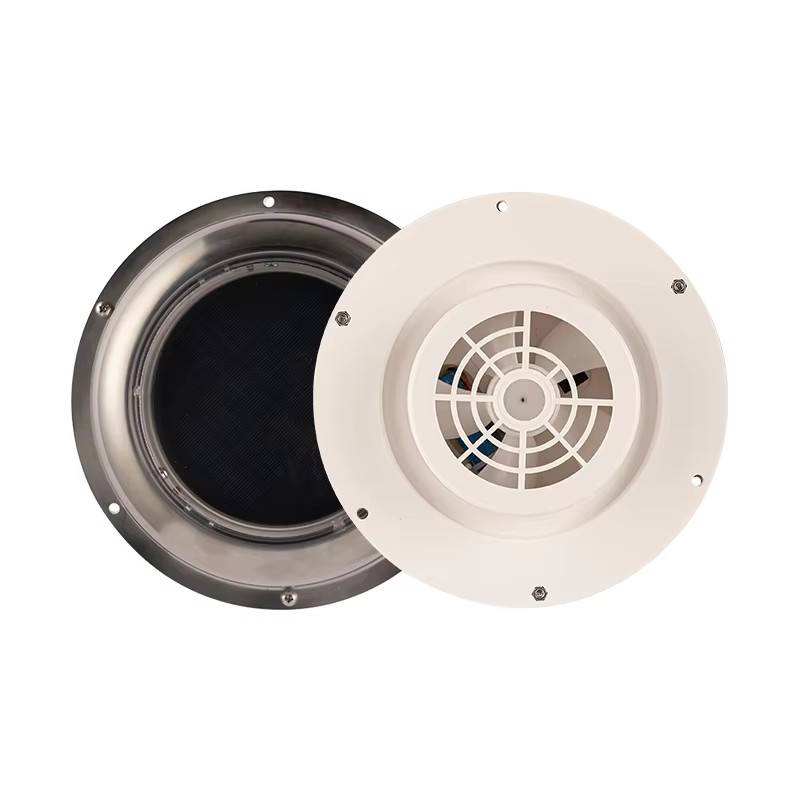 Outdoor Power Vent - Solar Powered round Exhaust Fan for