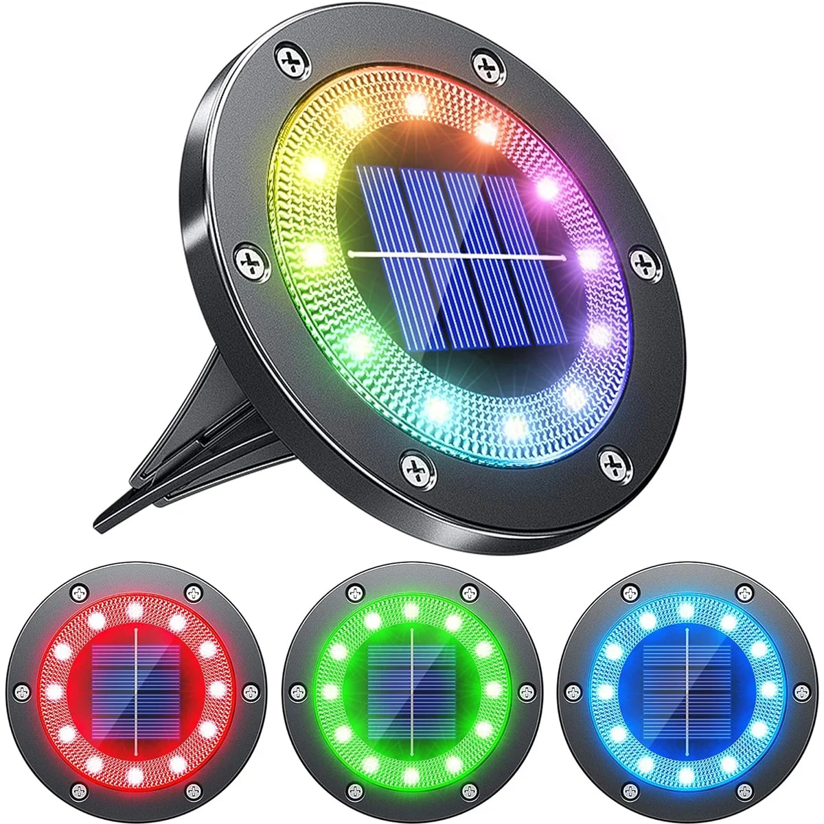 Outdoor Power Outlet Solar - Solar Ground Lights Outdoor 12LED Solar
