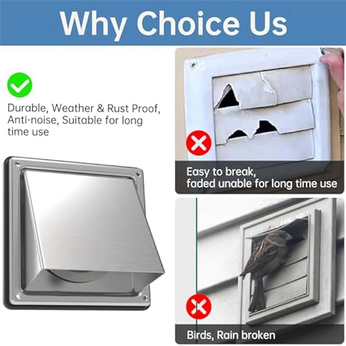 ABYA 4In Dryer Vent Cover Outd - Outdoor Power Vent 리뷰 및 가격