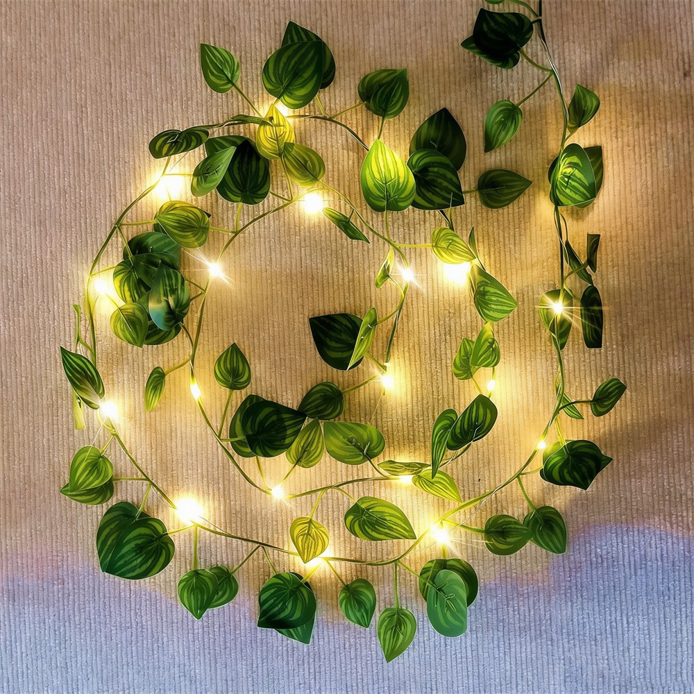 LED Green Rattan Leaf Fairy Li - Outdoor Power For Wedding 리뷰 및 가격