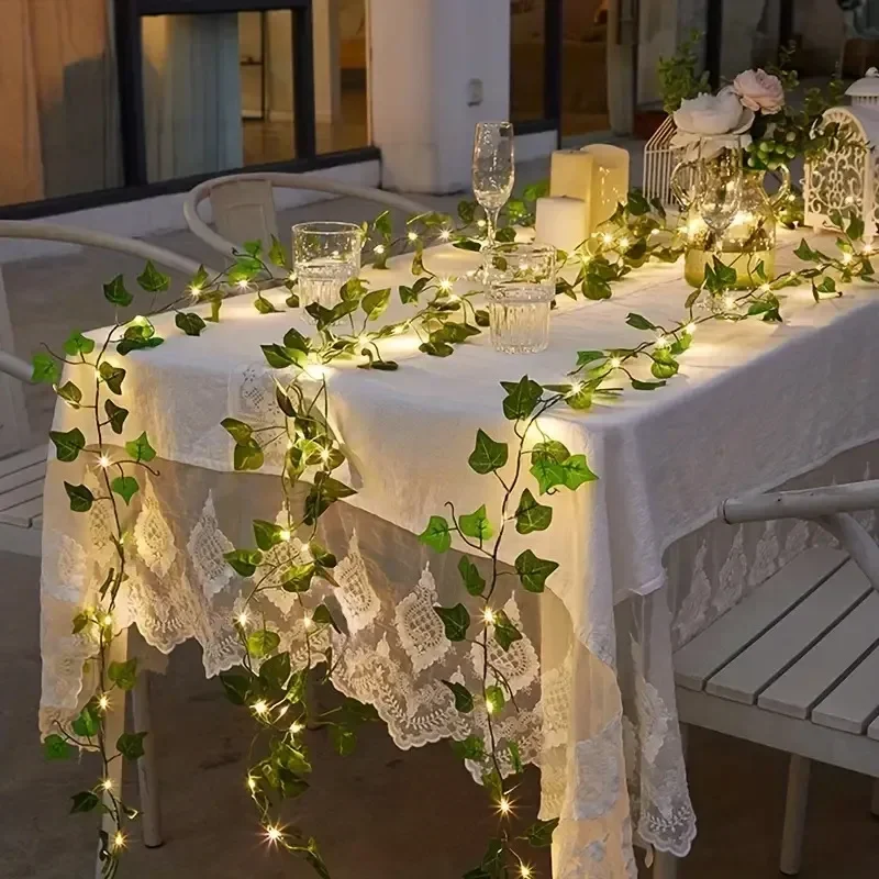 LED Green Rattan Leaf Fairy Li - Outdoor Power For Wedding 리뷰 및 가격