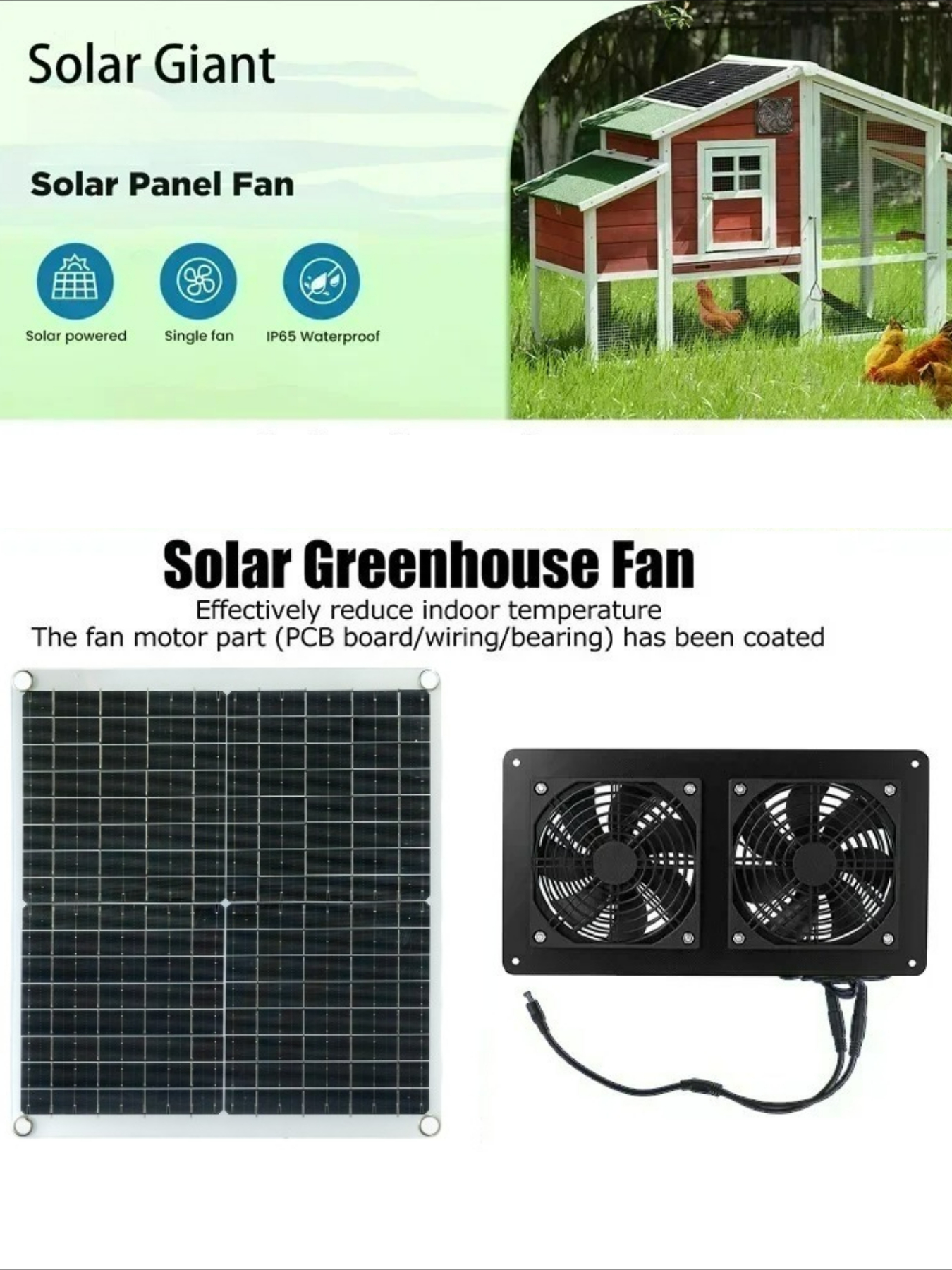 20W Solar Powered Dual Exhaust - Outdoor Power Vent 리뷰 및 가격