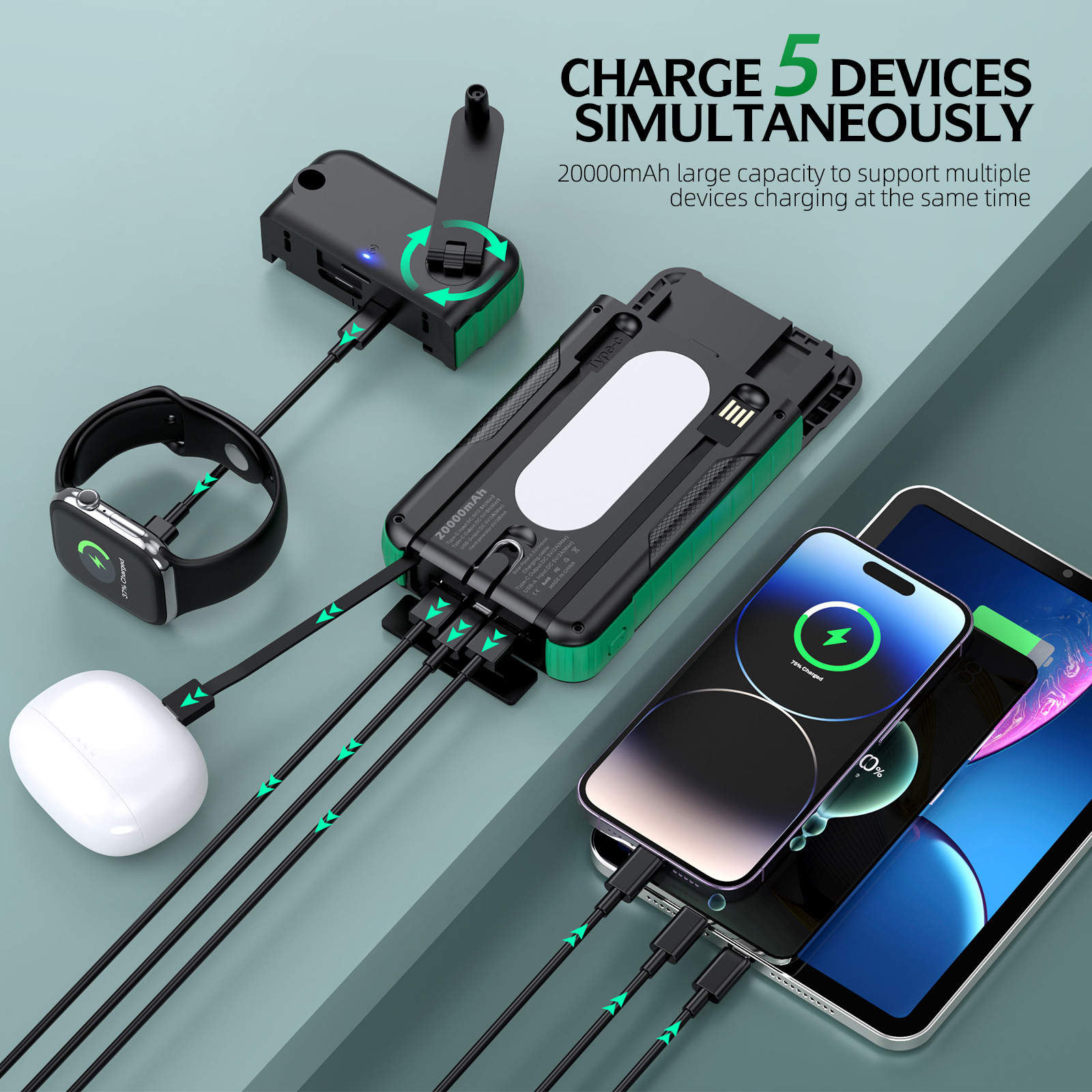 Hand Crank Solar Power Bank Ou - Outdoor Power Lead 리뷰 및 가격