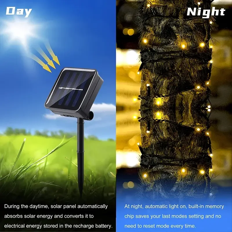 LED Solar Light String 8 Funct - Outdoor Power Outlet Solar 리뷰 및 가격