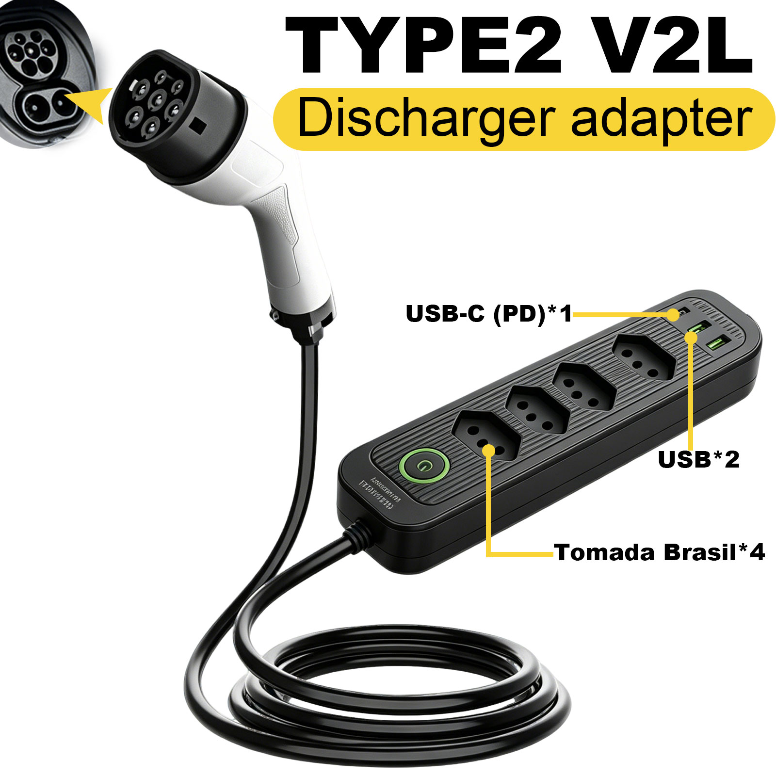 Type2 V2L Discharge Adapter 16 - Outdoor Power Hub 리뷰 및 가격