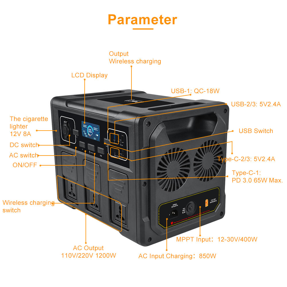 1200W Portable Solar Generator - Power Outdoor 리뷰 및 가격