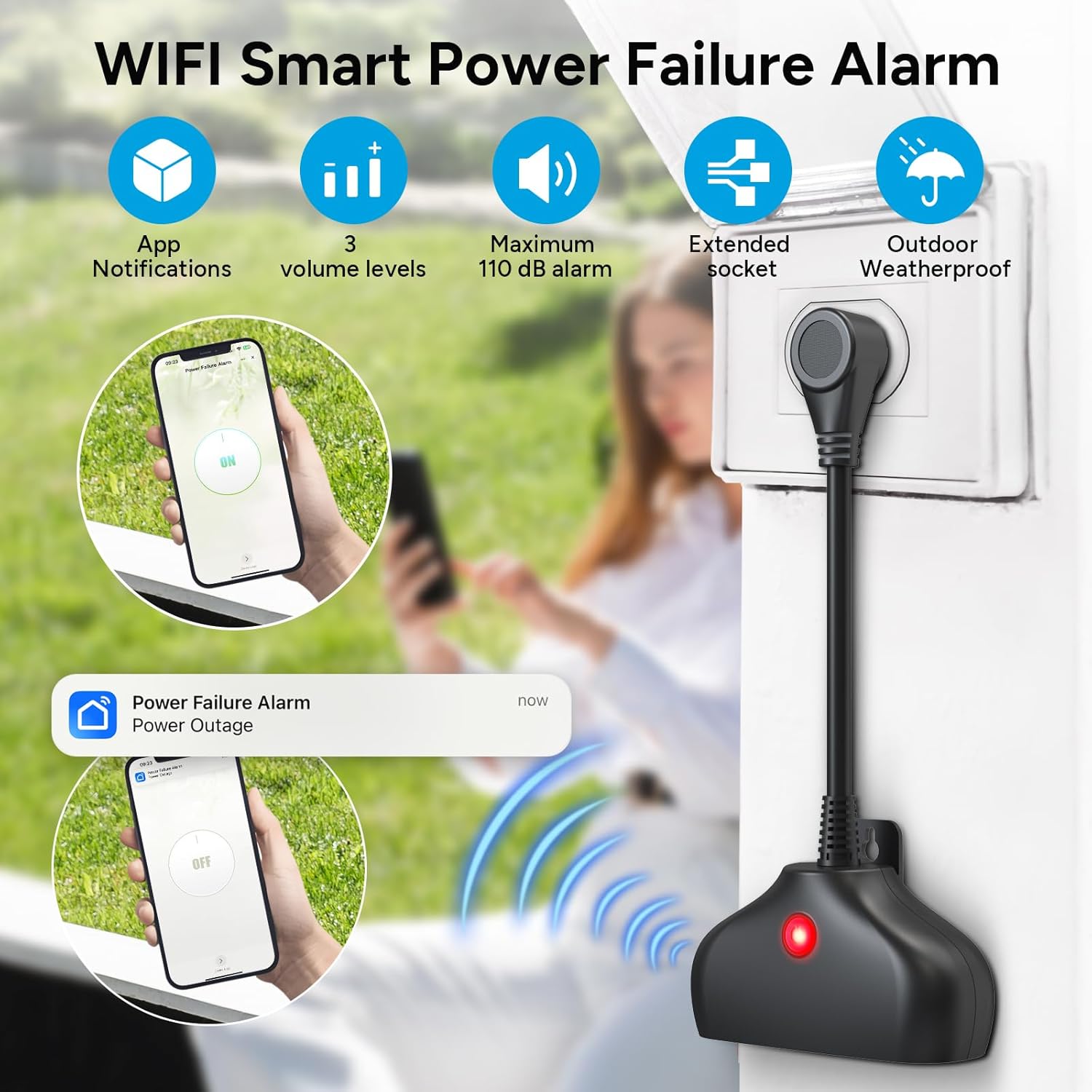 WiFi Power Failure Alarm, Smar - Outdoor Power Failure Alarm 리뷰 및 가격