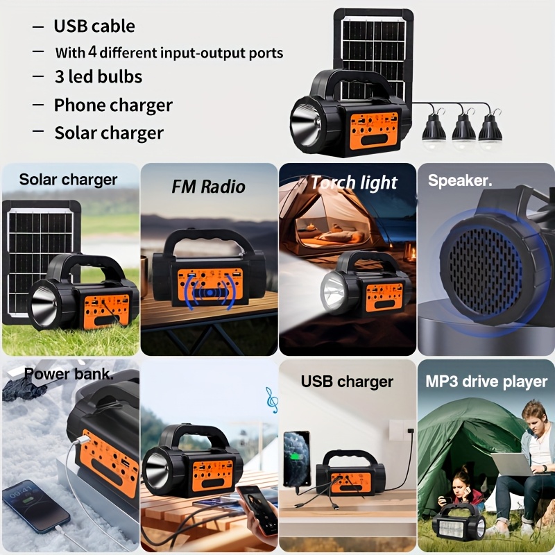 Solar Rechargeable Camping Lig - Power Outdoor 리뷰 및 가격