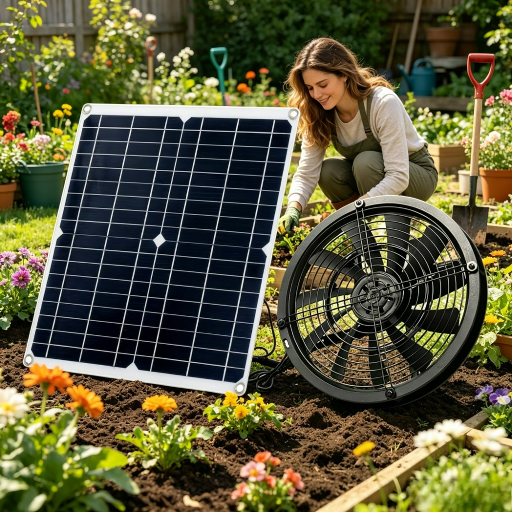 15W Solar Powered Exhaust Fan  - Outdoor Power Vent 리뷰 및 가격