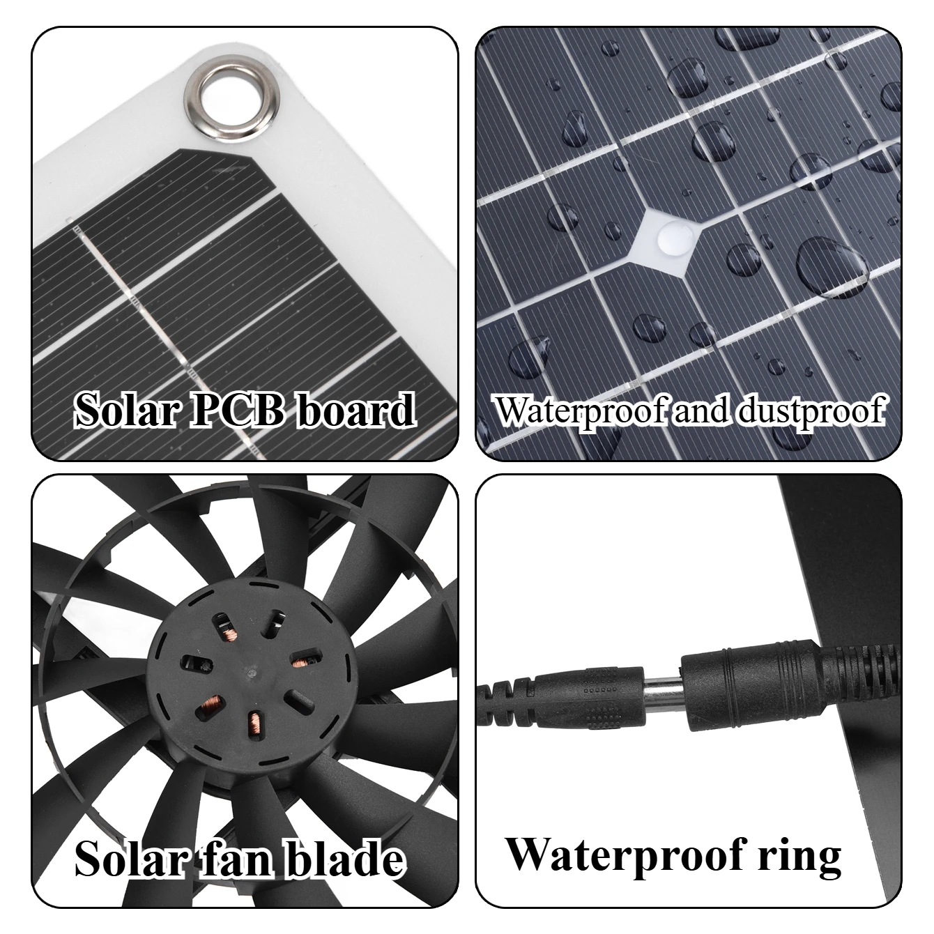 15W Solar Powered Exhaust Fan  - Outdoor Power Vent 리뷰 및 가격