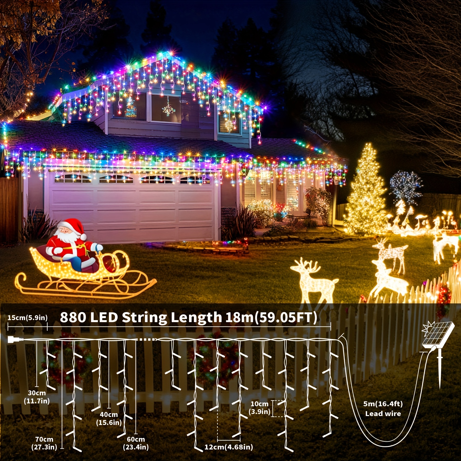 Solar-Powered Outdoor Icicle L - Outdoor Power Timer 리뷰 및 가격