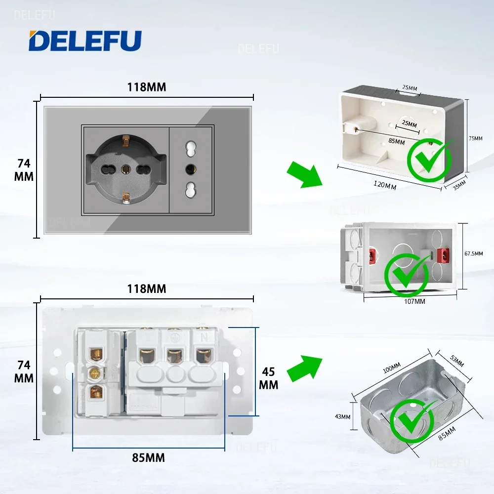 DELEFU Grey Tempered Glass Ita - Outdoor Power Hub 리뷰 및 가격