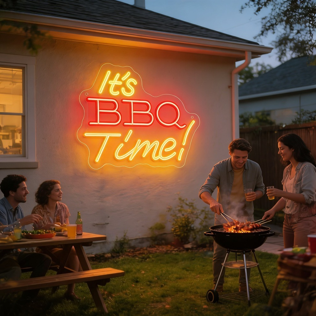 It's BBQ Time Neon Sign Family - Outdoor Power Grill 리뷰 및 가격