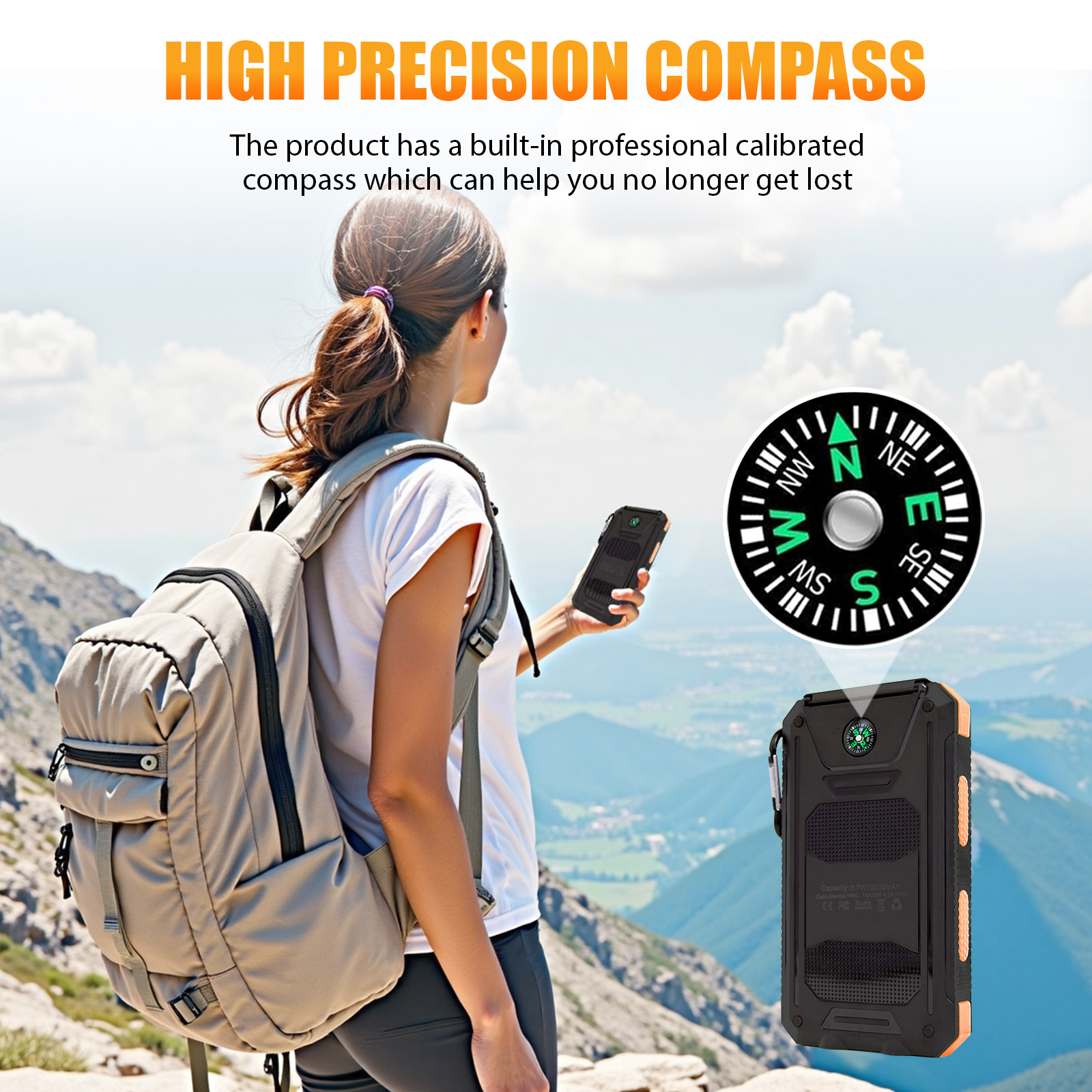 10000mAh Solar Power Bank Port - Outdoor Power Outlet Solar 리뷰 및 가격