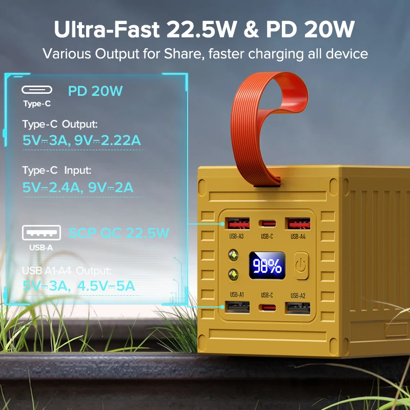 QOOVI 60000mAh Power Bank 22.5 - Outdoor Power Lead 리뷰 및 가격