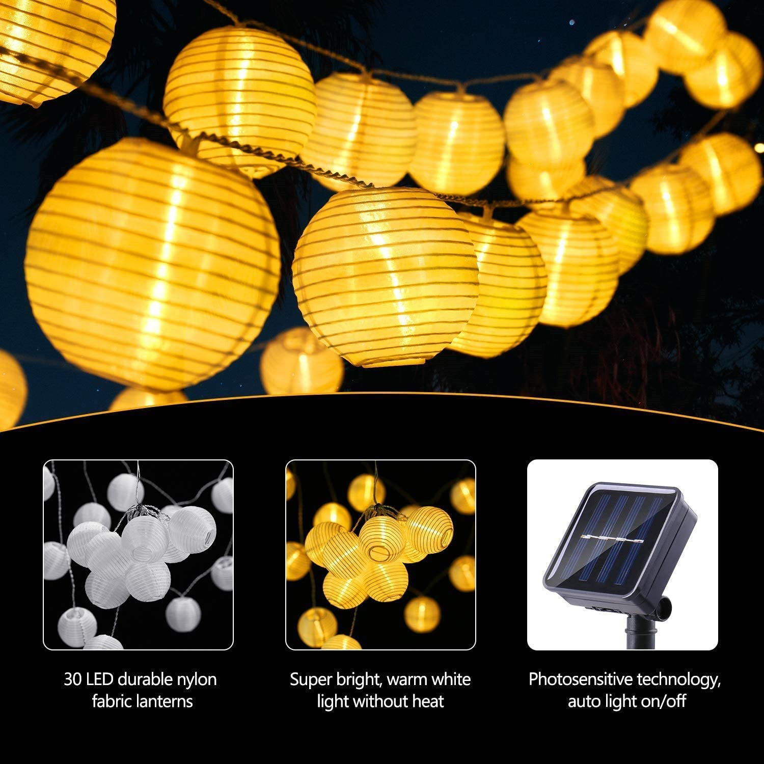LED Solar Lantern String Light - Outdoor Power For Christmas Lights 리뷰 및 가격