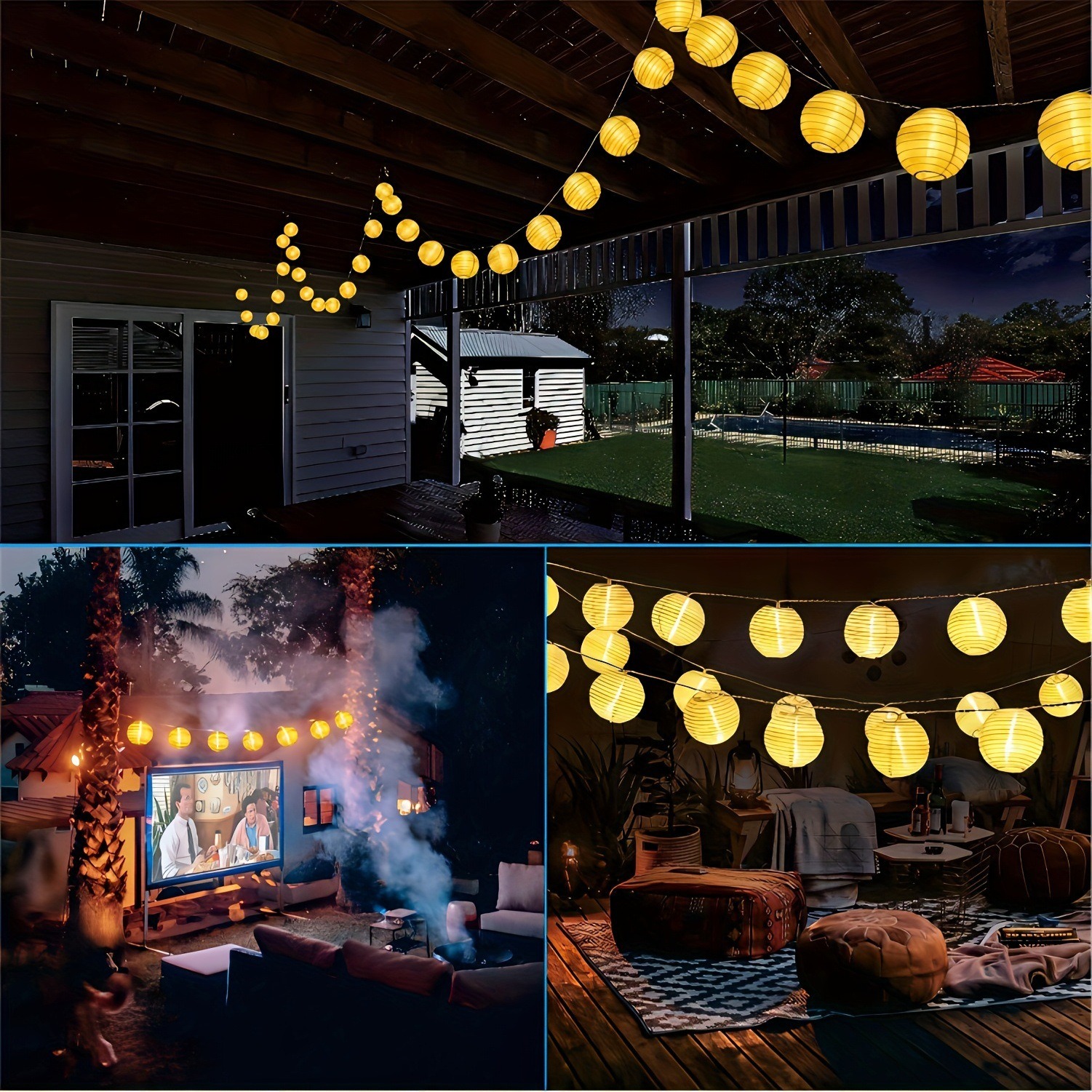 LED Solar Lantern String Light - Outdoor Power For Christmas Lights 리뷰 및 가격